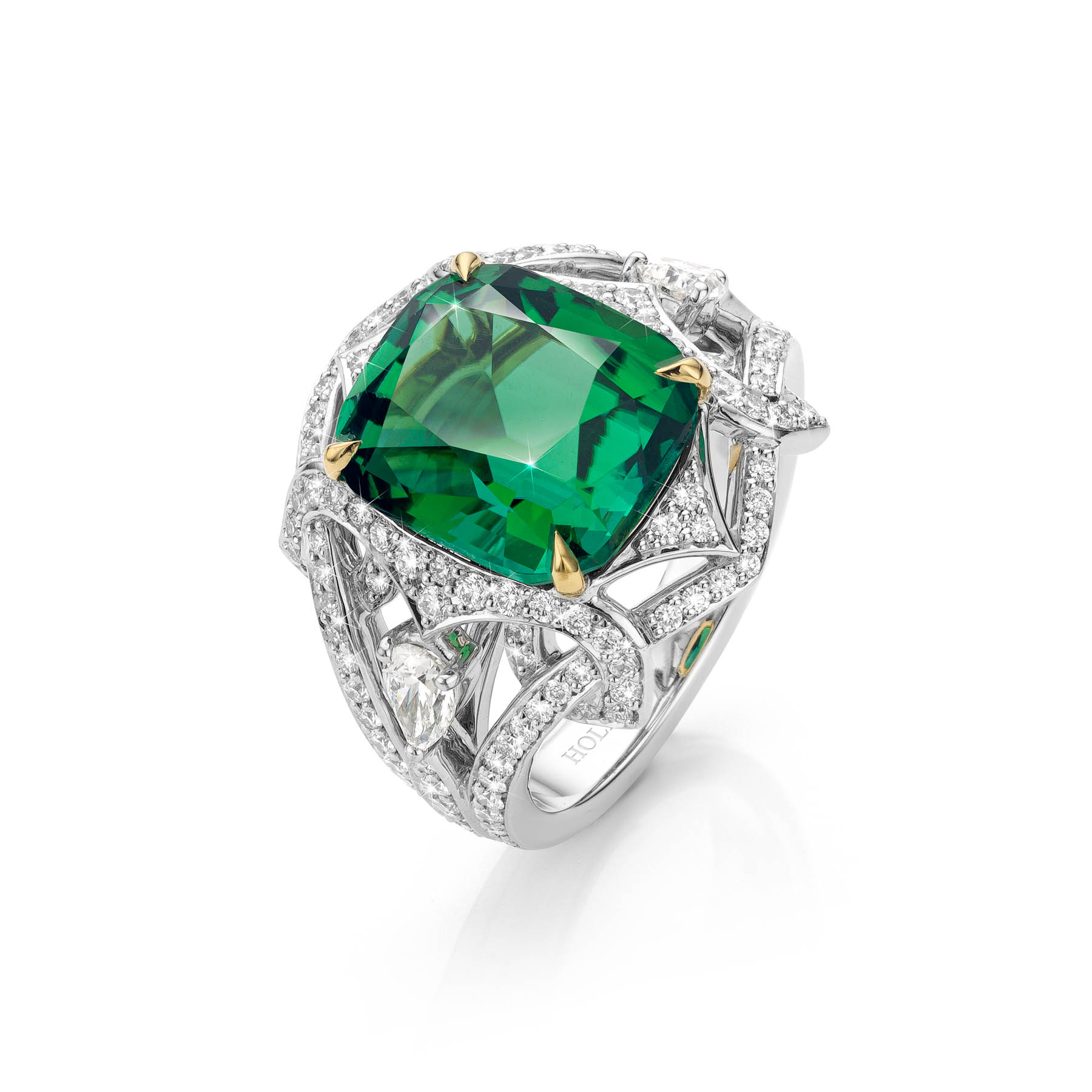 Bague tourmaline verte de 6,64 cts
