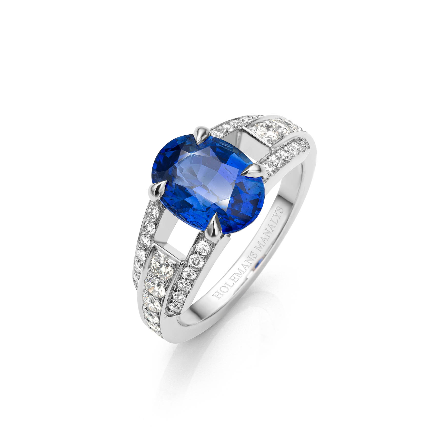 Bague Promesse saphir bleu