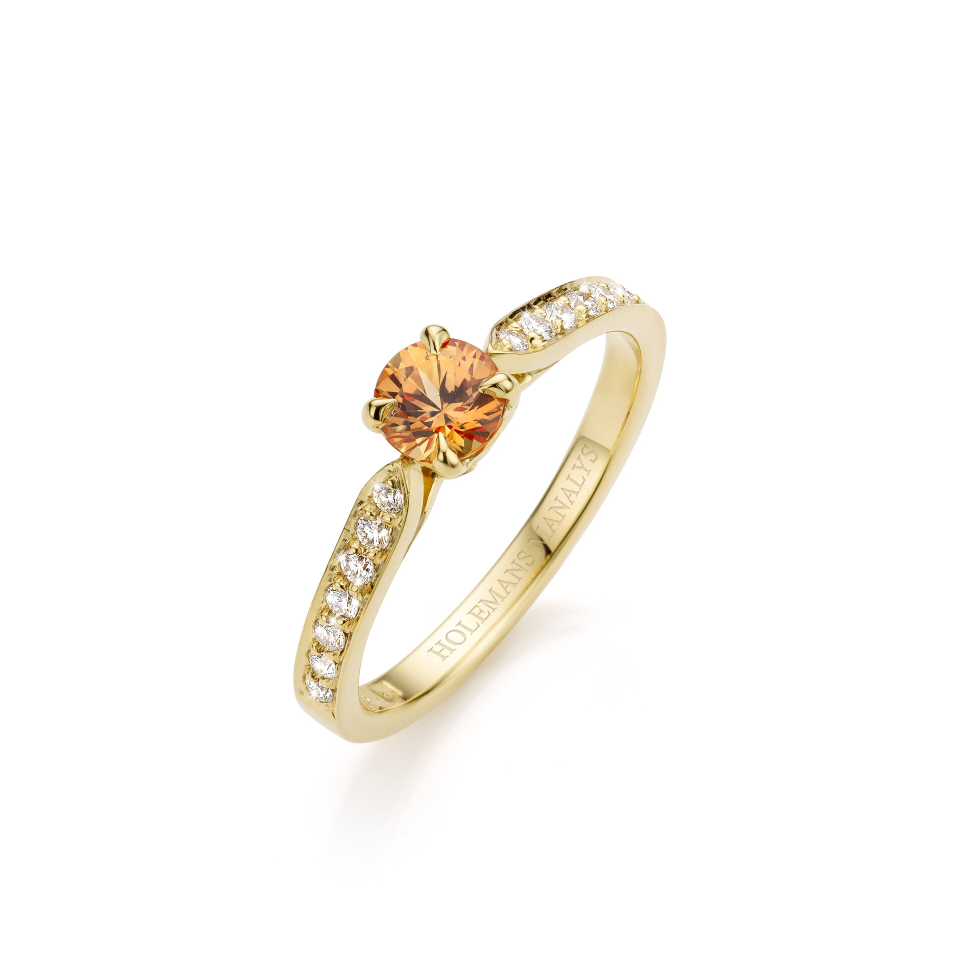 solitaire ring yellow sapphire yellow gold