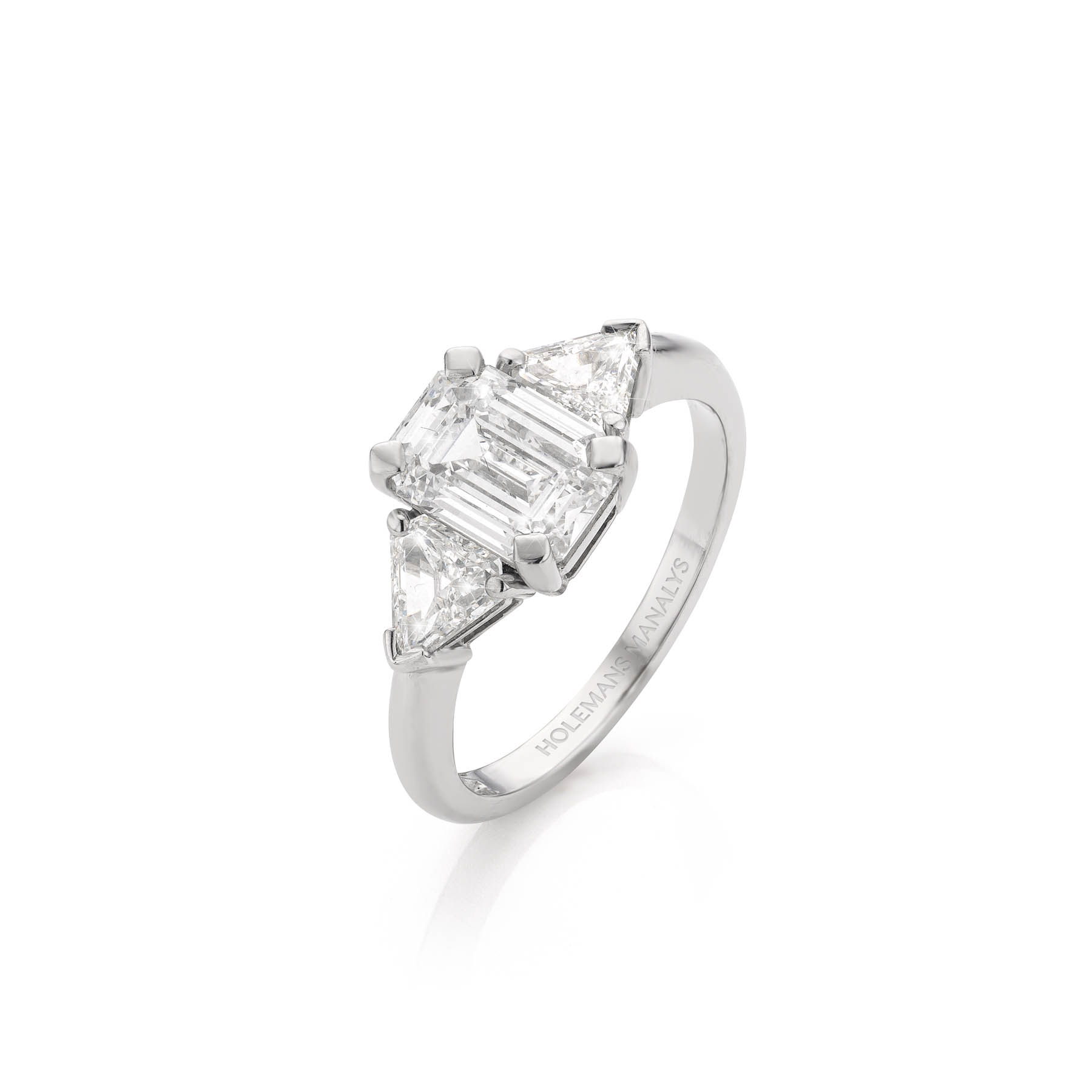 Bague trilogie diamants Holemans Manalys